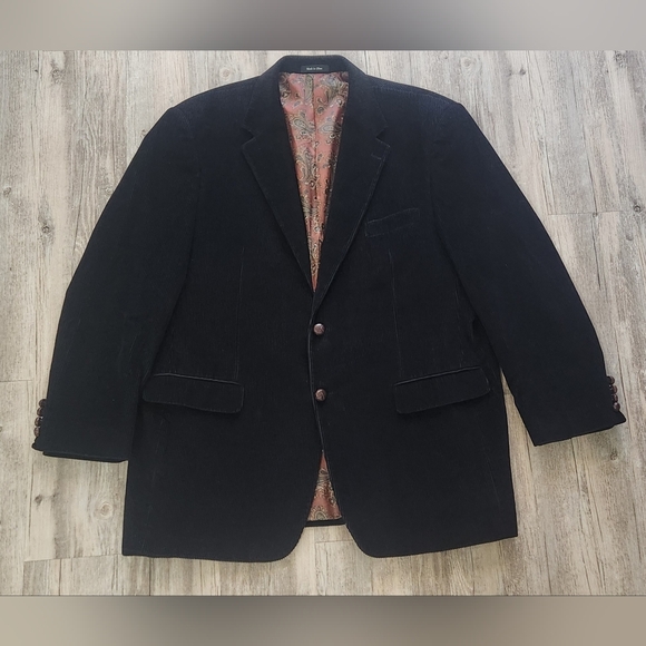 Lauren Ralph Lauren Other - Lauren Ralph Lauren Sport Coat Mens 46L Black Corduroy Blazer Men's Black Blazer